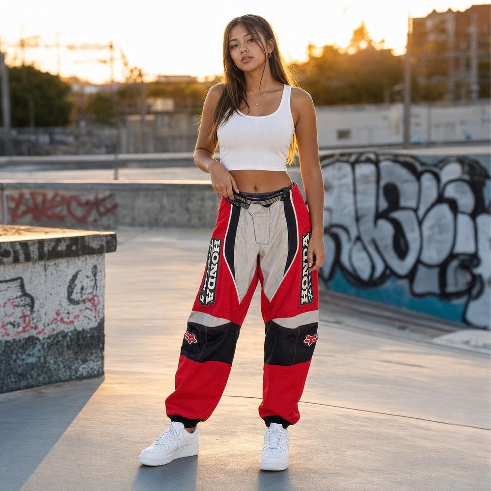 Vtg 90s Fox Racing x Honda Racing Pro Team Issue 180 Motorcross Pants Size 24